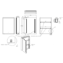 Single Door Chrome Mirrored Bathroom Cabinet with Battery Operated Lights 500 x 700mm - Capricorn