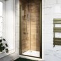 Brushed Brass 800mm Sliding Shower Door 6mm Glass - Carina