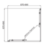 Carina 900x900mm 6mm Corner Entry  Enclosure