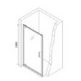 Chrome 6mm Glass Hinged Shower Door 800mm - Carina