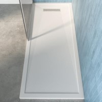 1700x700mm Rectangular 25mm Slimline White Stone Resin Shower Tray – Cascade
