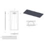 1700x700mm Rectangular 25mm Slimline White Stone Resin Shower Tray – Cascade
