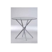 Round Glass Top Dining Table - Seats 4 - LPD Cassa