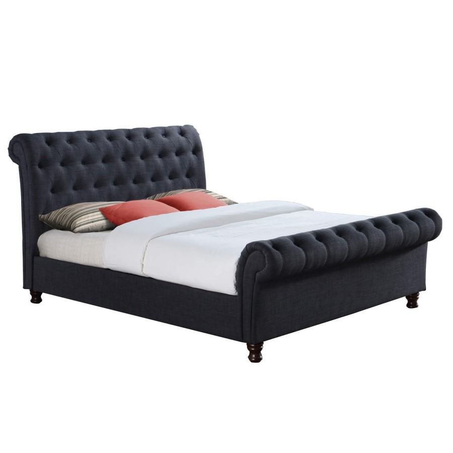 Birlea Castello King Size Bed in Charcoal Fabric