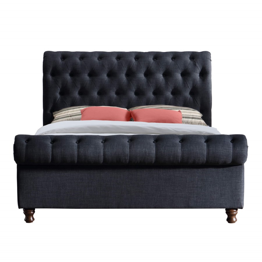 Birlea Castello King Size Bed in Charcoal Fabric