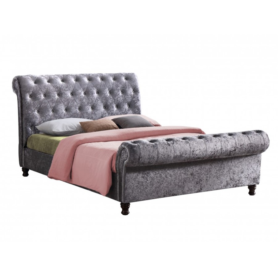 Birlea Castello Upholstered Steel Double Bed 