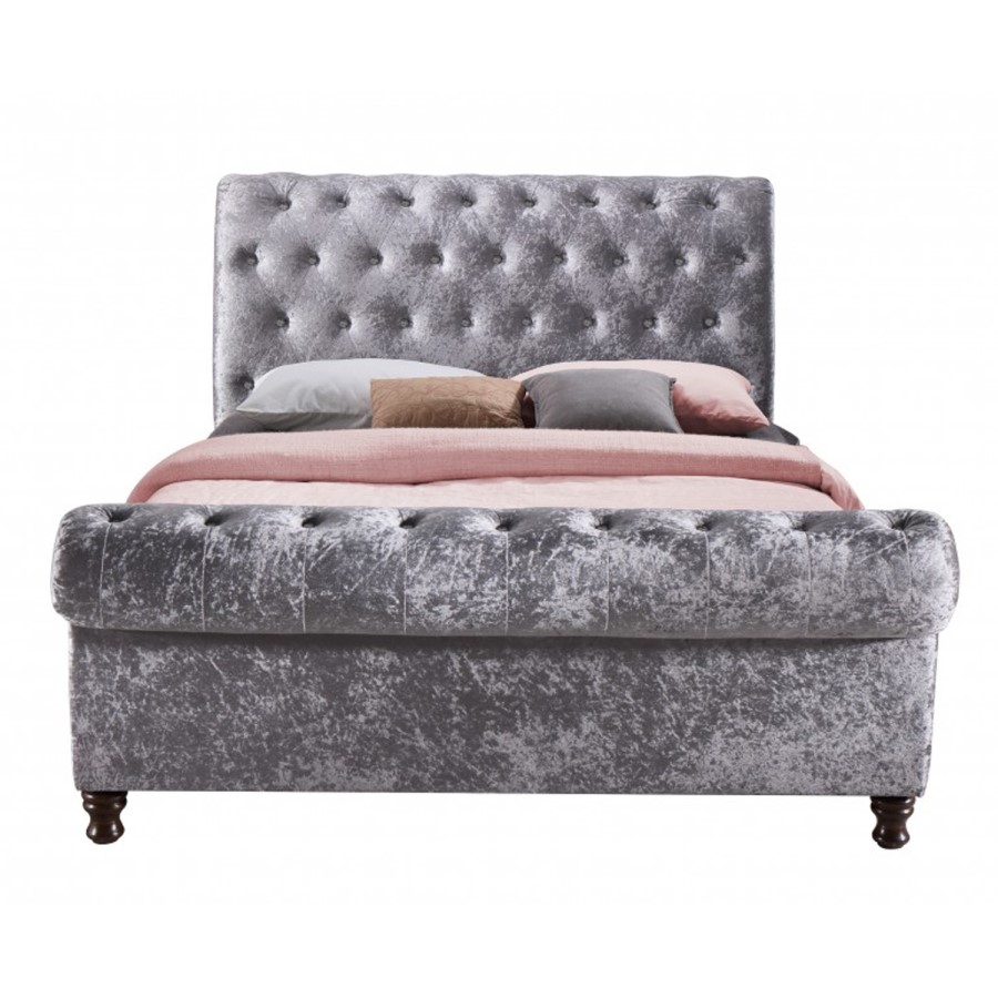 Birlea Castello Upholstered Steel Double Bed 