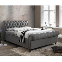 Birlea Castello King Size Side Ottoman Bed in Grey Fabric