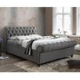 GRADE A1 - Birlea Castello King Size Side Ottoman Bed in Grey Fabric
