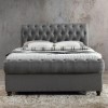 Birlea Castello King Size Side Ottoman Bed in Grey Fabric