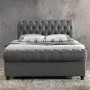 GRADE A1 - Birlea Castello King Size Side Ottoman Bed in Grey Fabric