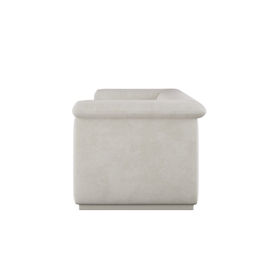 Cream Chenille 3 Seater Sofa - Caleb