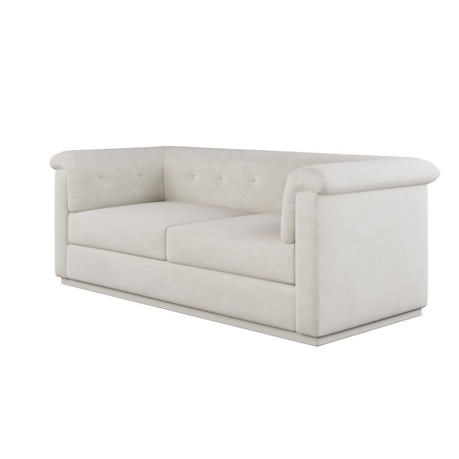 Cream Chenille 3 Seater Sofa - Caleb