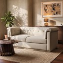 CBB001 Cream Chenille 3 Seater Sofa - Caleb