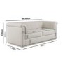 Cream Chenille 3 Seater Sofa - Caleb