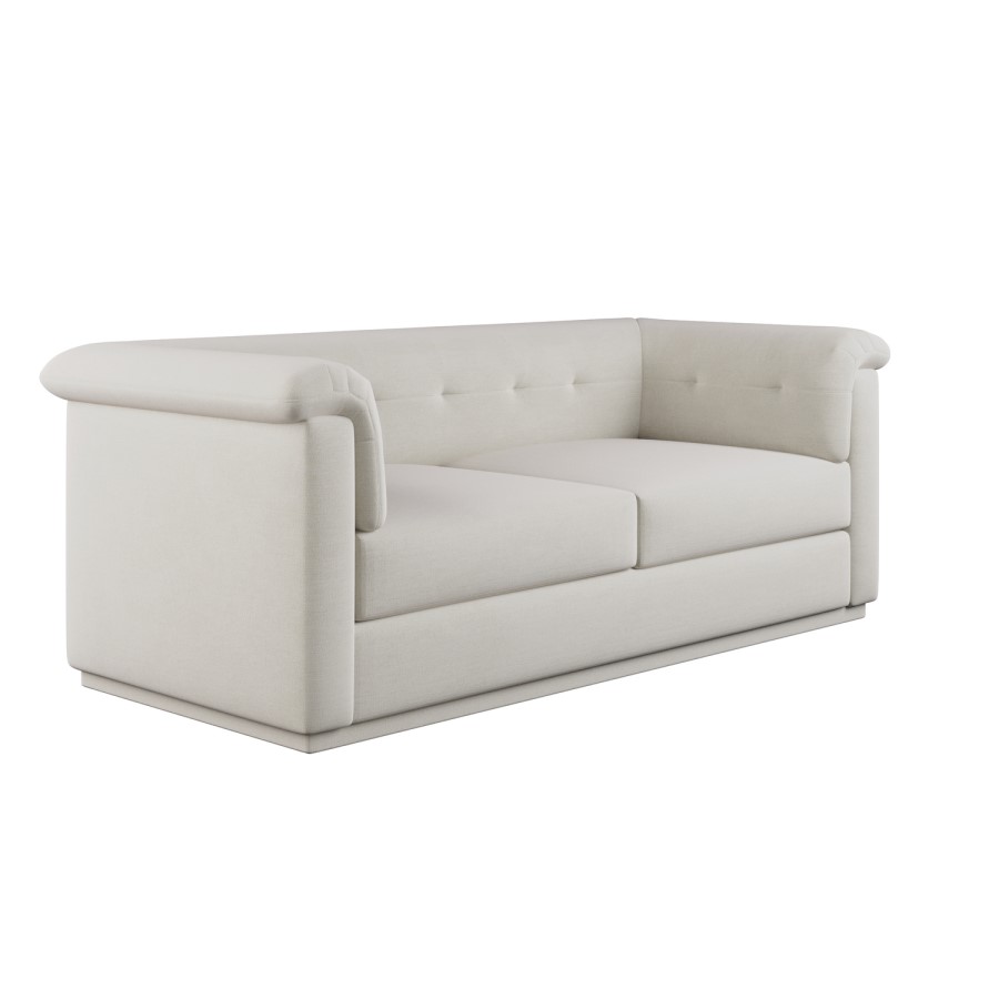 Cream Chenille 3 Seater Sofa - Caleb