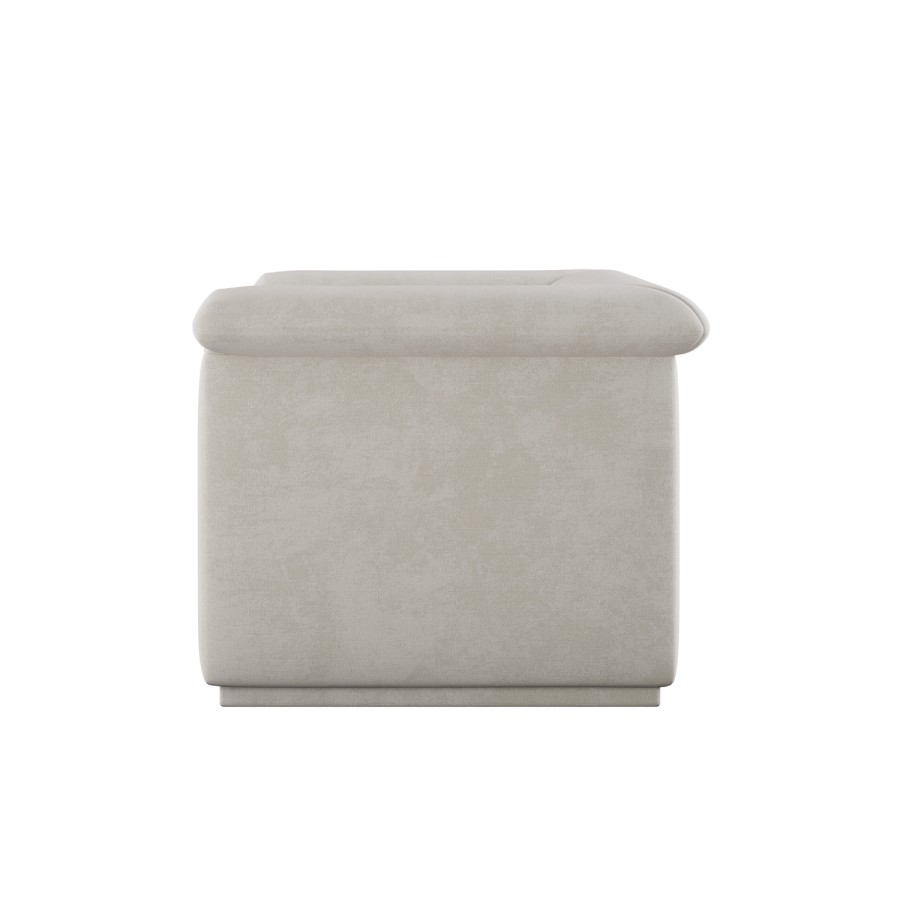 Cream Chenille Armchair - Caleb 