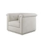 Cream Chenille Armchair - Caleb 