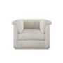 Cream Chenille Armchair - Caleb 