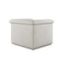 Cream Chenille Armchair - Caleb 