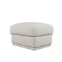 Cream Chenille Ottoman Storage Foostool - Caleb 