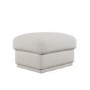 Cream Chenille Ottoman Storage Foostool - Caleb 