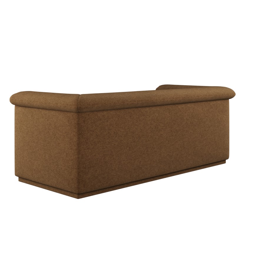 Brown Chenille 3 Seater Sofa - Caleb 