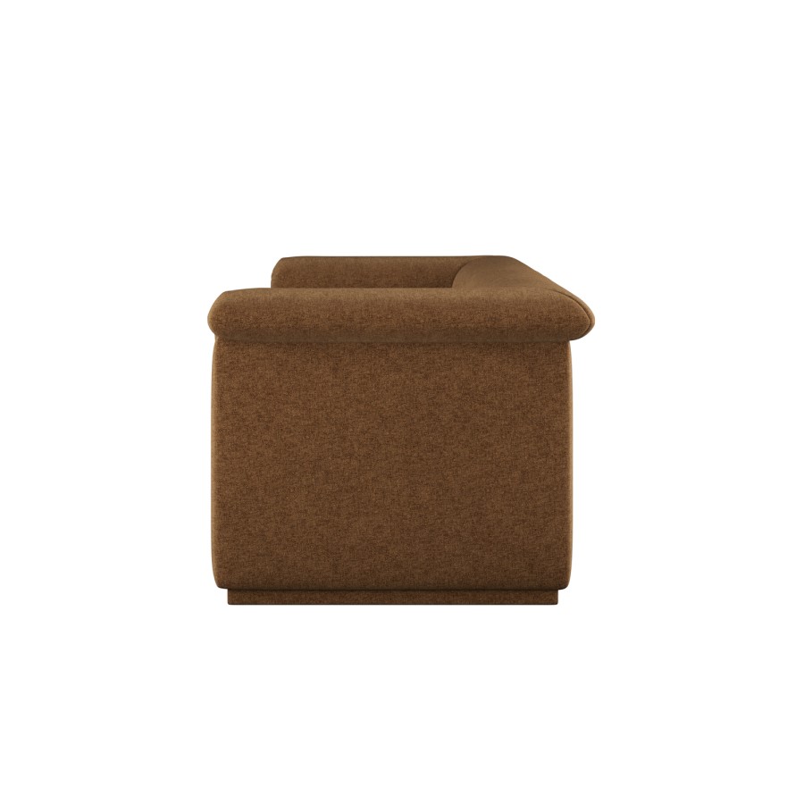 Brown Chenille 3 Seater Sofa - Caleb 