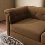 Brown Chenille 3 Seater Sofa - Caleb 