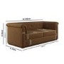 Brown Chenille 3 Seater Sofa - Caleb 