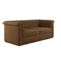 Brown Chenille 3 Seater Sofa - Caleb 