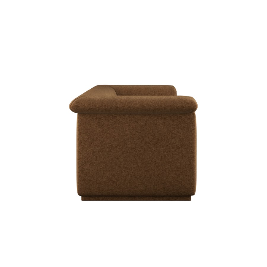 Brown Chenille 3 Seater Sofa - Caleb 
