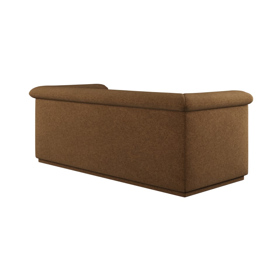 Brown Chenille 3 Seater Sofa - Caleb 