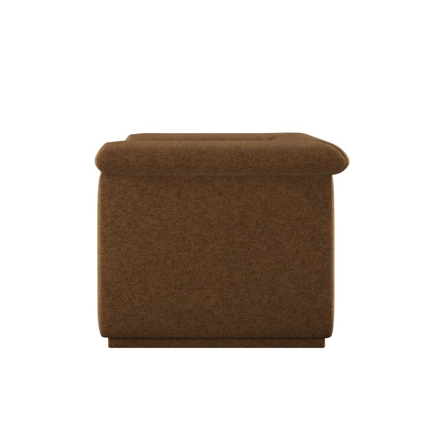 Brown Chenille Armchair - Caleb 