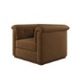 Brown Chenille Armchair - Caleb 