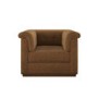 Brown Chenille Armchair - Caleb 