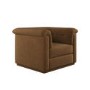 Brown Chenille Armchair - Caleb 