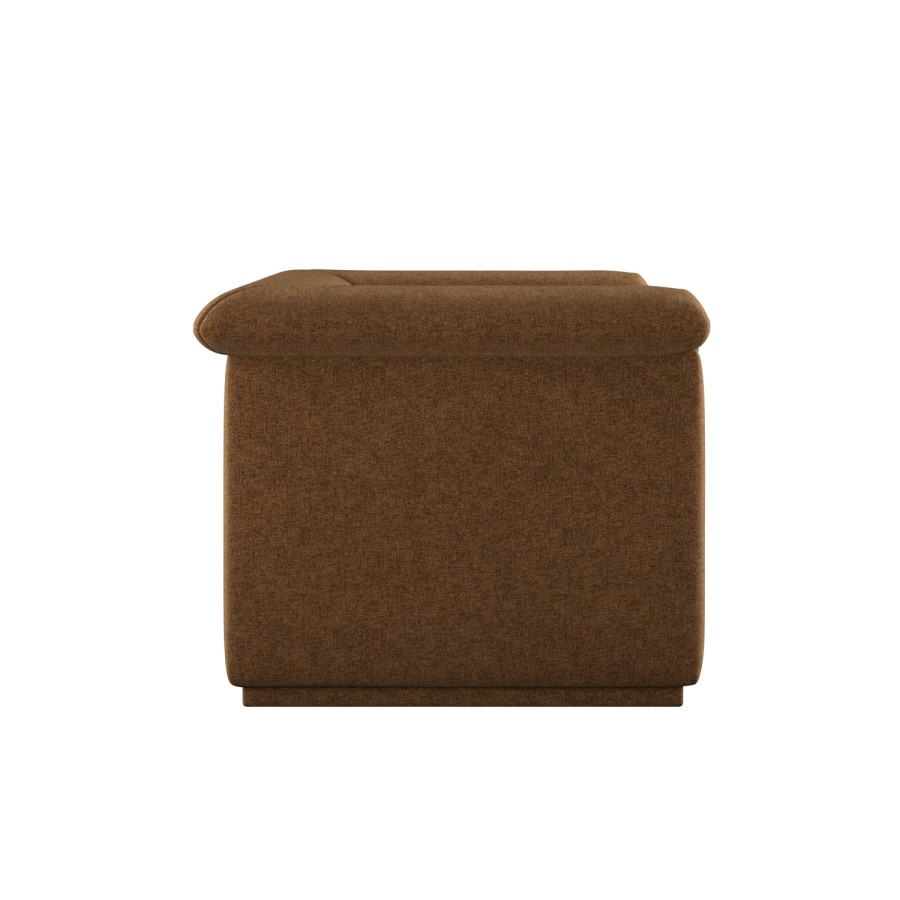 Brown Chenille Armchair - Caleb 