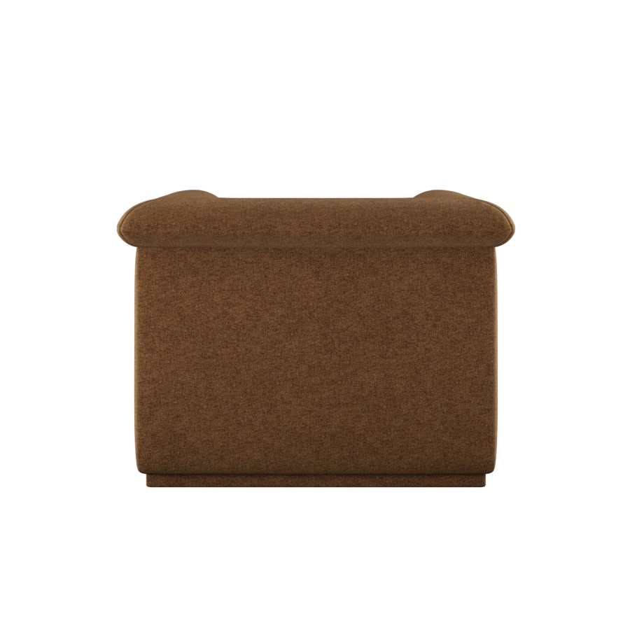 Brown Chenille Armchair - Caleb 