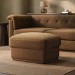 Brown Chenille Ottoman Storage Footstool - Caleb 