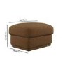 Brown Chenille Ottoman Storage Footstool - Caleb 