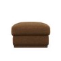 Brown Chenille Ottoman Storage Footstool - Caleb 