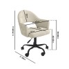 Beige Fabric Swivel Office Chair - Colbie