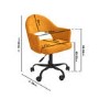 Mustard Yellow Fabric Tub Office Chair - Colbie