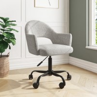 Woven Grey Fabric Tub Office Chair - Colbie