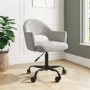 Woven Grey Fabric Tub Office Chair - Colbie