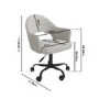 Woven Grey Fabric Tub Office Chair - Colbie