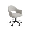 Woven Grey Fabric Tub Office Chair - Colbie