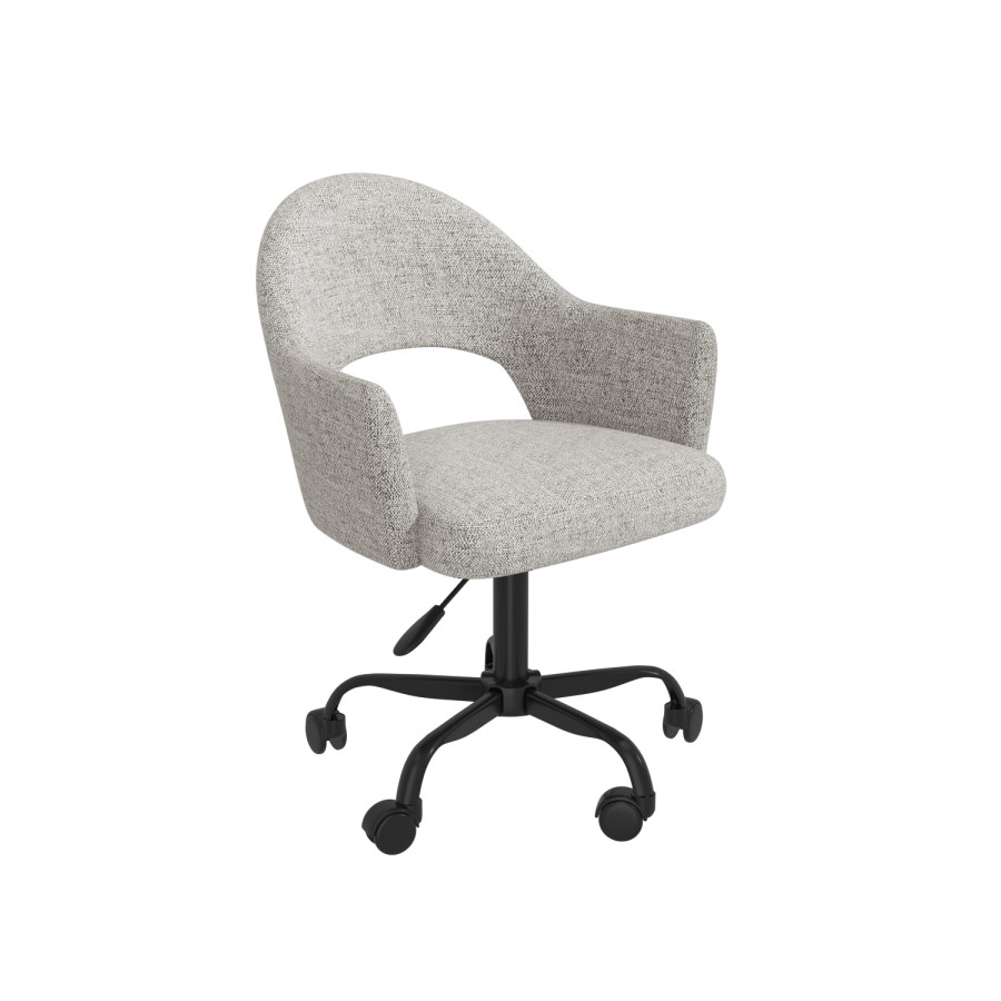 Woven Grey Fabric Tub Office Chair - Colbie