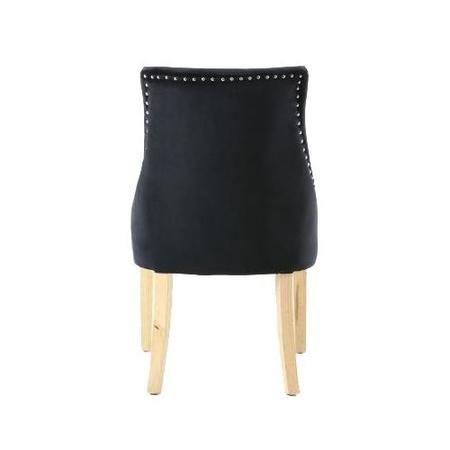 Pair of Camberwell Brushed Black Velvet Chairs